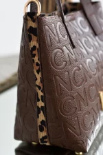 Bolso cubo Noco animal print Marrón - Imagen 3