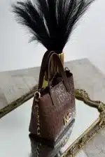Bolso cubo Noco animal print Marrón - Imagen 2