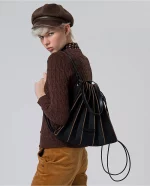 Bolso mochila Surkana de punto Negro