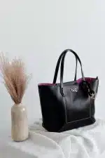 Bolso shopper Noco pespuntes corazón Negro