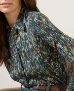 Camisa Surkana manga larga Azul petróleo - Imagen 3
