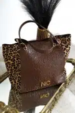 Shopper Noco animal print Marrón - Imagen 3