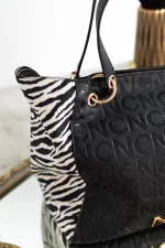 Shopper Noco animal print Negro - Imagen 3