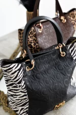 Shopper Noco animal print Negro - Imagen 2