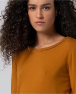 Camiseta Surkana cuello redondo Ocre - Imagen 3