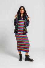 Chaqueta Lolina con capucha multicolor