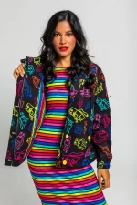 Chaqueta Lolina con capucha multicolor - Imagen 3