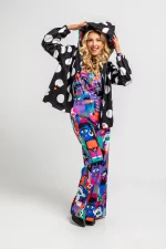 Chaqueta Lolina con capucha topos