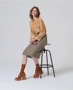 Falda Surkana micro estampado Azul - Imagen 2