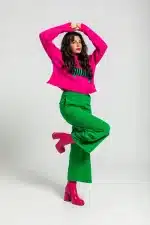 Pantalón Lolina pana verde - Imagen 2