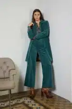 Abrigo Surkana de chenilla Azul acero - Imagen 4