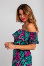 Blusa Lolina de hojas y panteras - Imagen 4