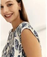 Blusa Paz Torras Azul Índigo - Imagen 4