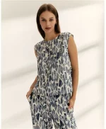 Blusa Paz Torras Azul Índigo - Imagen 2