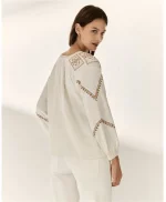 Blusa Paz Torras Crema - Imagen 3