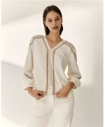 Blusa Paz Torras Crema - Imagen 2