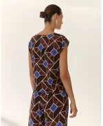 Blusa Paz Torras estampada Marrón - Imagen 3