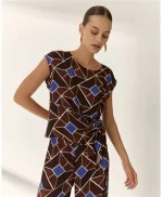 Blusa Paz Torras estampada Marrón - Imagen 2