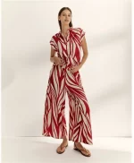 Camisa Paz Torras estampado rojo