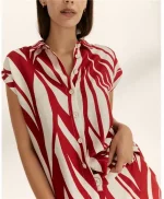 Camisa Paz Torras estampado rojo - Imagen 4