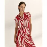 Camisa Paz Torras estampado rojo - Imagen 2