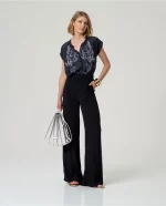 Camisa Surkana bordada Negro - Imagen 3