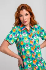 Camisero Lolina verde de flores - Imagen 4