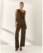 Camiseta Paz Torras estampado verde