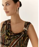 Camiseta Paz Torras estampado verde - Imagen 4