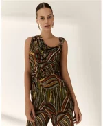 Camiseta Paz Torras estampado verde - Imagen 2