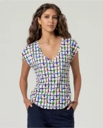 Camiseta Surkana estampada Azul sin mangas