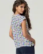 Camiseta Surkana estampada Azul sin mangas - Imagen 2