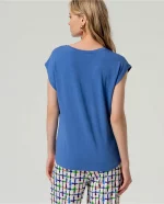 Camiseta surkana cuello pico Azul - Imagen 2