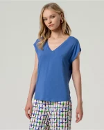 Camiseta surkana cuello pico Azul