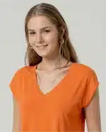 Camiseta surkana cuello pico Naranja - Imagen 3