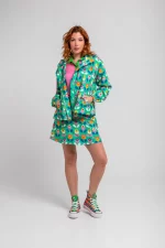 Chaqueta Lolina verde de flores