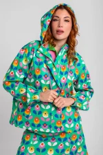 Chaqueta Lolina verde de flores - Imagen 5