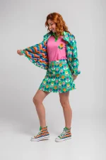 Chaqueta Lolina verde de flores - Imagen 4