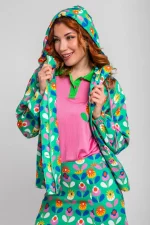 Chaqueta Lolina verde de flores - Imagen 2