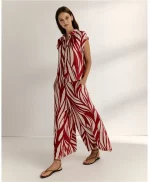 Pantalón Paz Torras estampado rojo