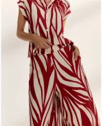 Pantalón Paz Torras estampado rojo - Imagen 4