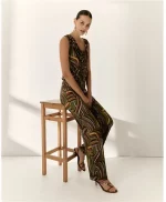 Pantalón Paz Torras estampado verde - Imagen 4