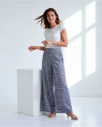 Pantalón Surkana estampado Azul