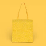 Totebag Agatha Ruiz de la Prada estampado amarillo cremallera - Imagen 2