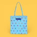 Totebag Agatha Ruiz de la Prada estampado azul cremallera
