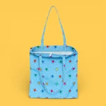 Totebag Agatha Ruiz de la Prada estampado azul cremallera - Imagen 3
