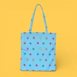 Totebag Agatha Ruiz de la Prada estampado azul cremallera - Imagen 2