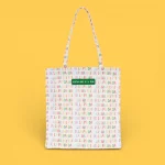 Totebag Agatha Ruiz de la Prada estampado crema cremallera