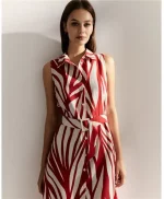 Vestido Paz Torras estampado rojo - Imagen 4