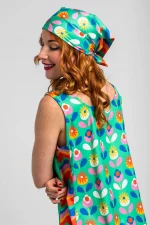 Vestido Lolina verde de flores - Imagen 3